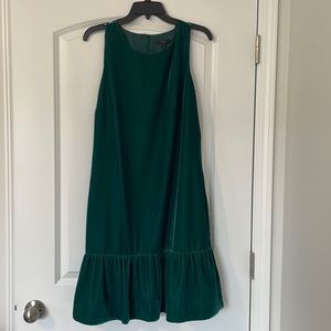 J.Crew Green velvet dress